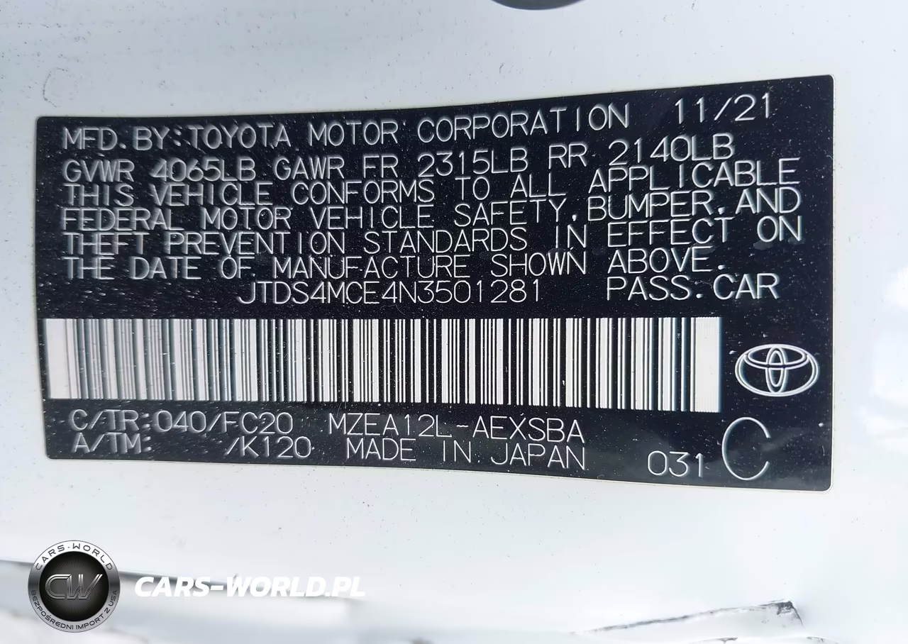 2022 Toyota Corolla Se VIN:JTDS4MCE4N3501281 - 9