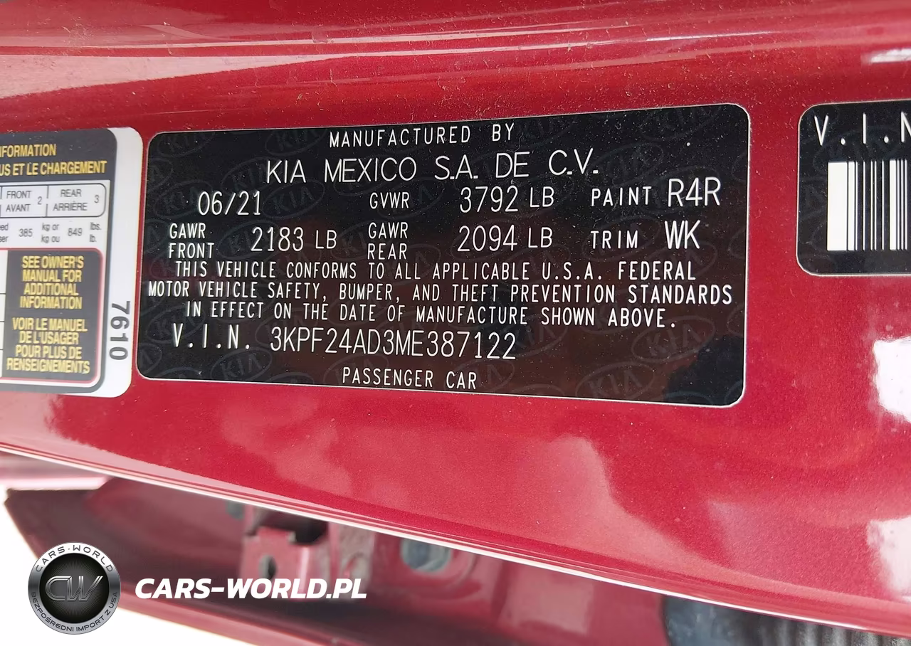 2021 Kia Forte Lxs VIN:3KPF24AD3ME387122 - 9