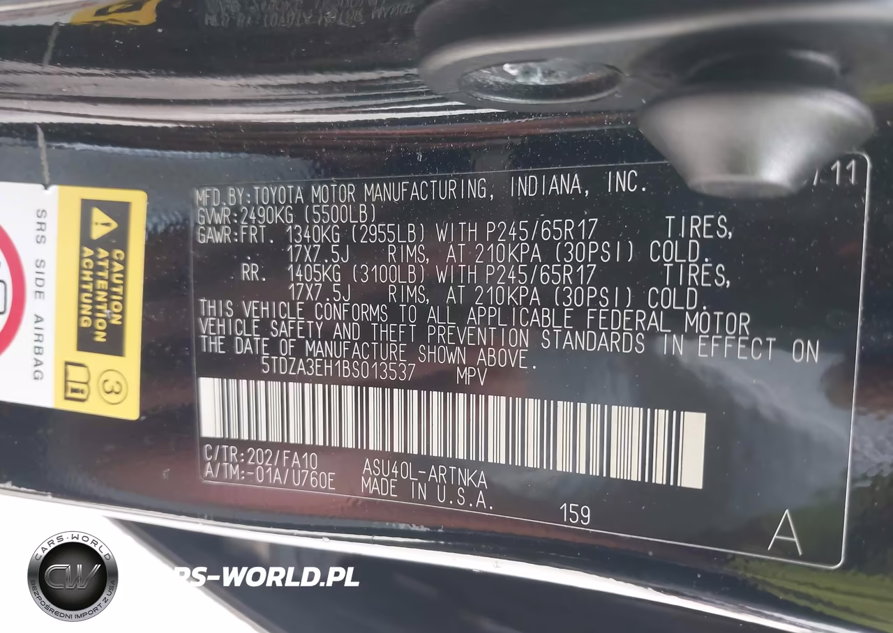 2011 Toyota Highlander VIN:5TDZA3EH1BS013537 - 9