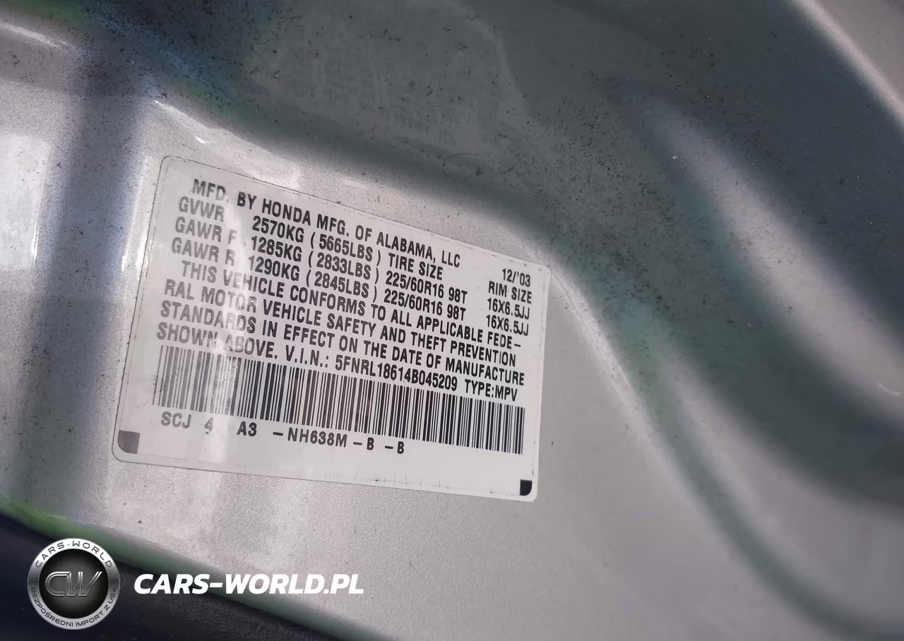 2004 Honda Odyssey Ex VIN:5FNRL18614B045209 - 9