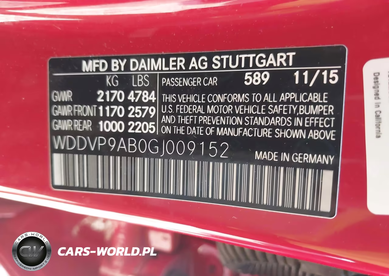 2016 Mercedes-Benz B 250E VIN:WDDVP9AB0GJ009152 - 9