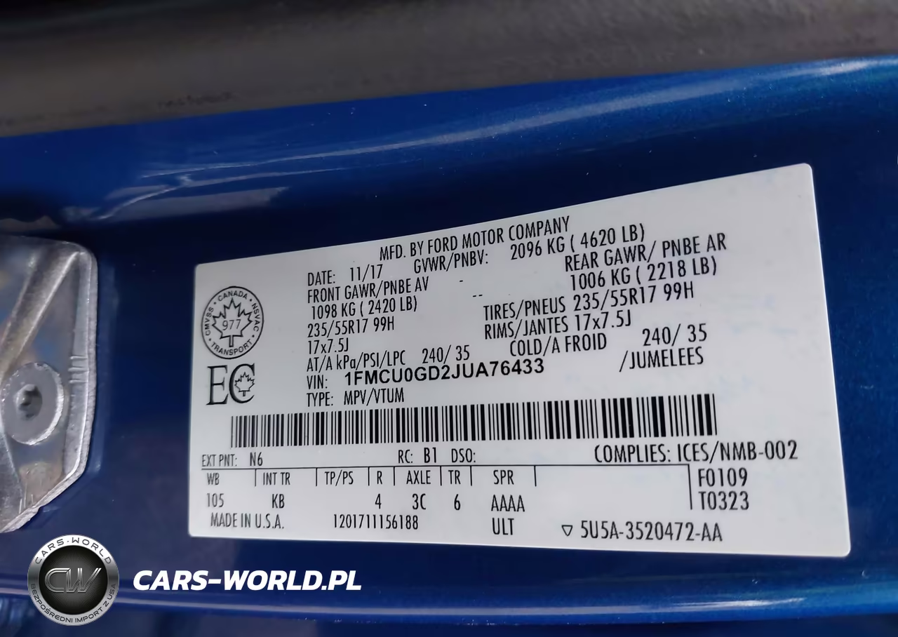 2018 Ford Escape Se VIN:1FMCU0GD2JUA76433 - 9