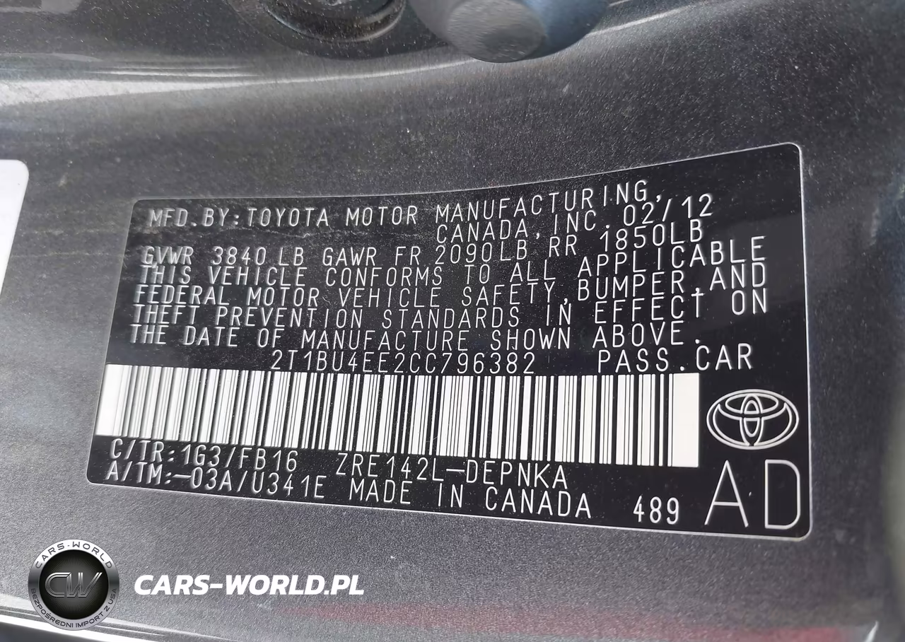 2012 Toyota Corolla Le VIN:2T1BU4EE2CC796382 - 9