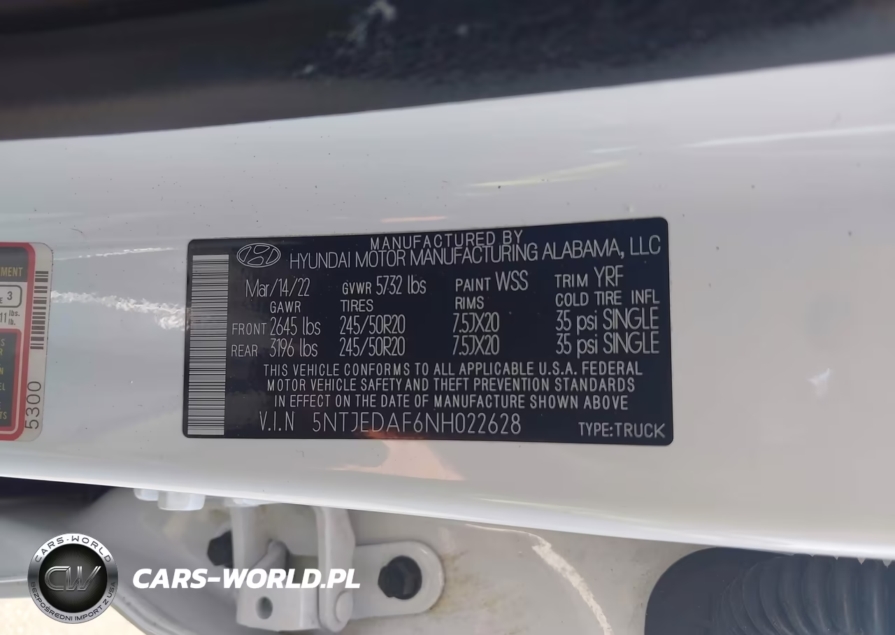 2022 Hyundai Santa Cruz Limited VIN:5NTJEDAF6NH022628 - 9