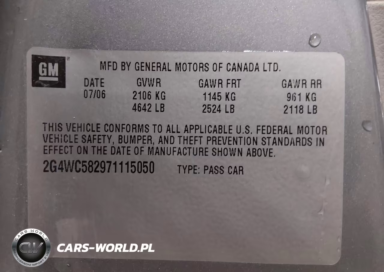 2007 Buick Lacrosse Cx VIN:2G4WC582971115050 - 9