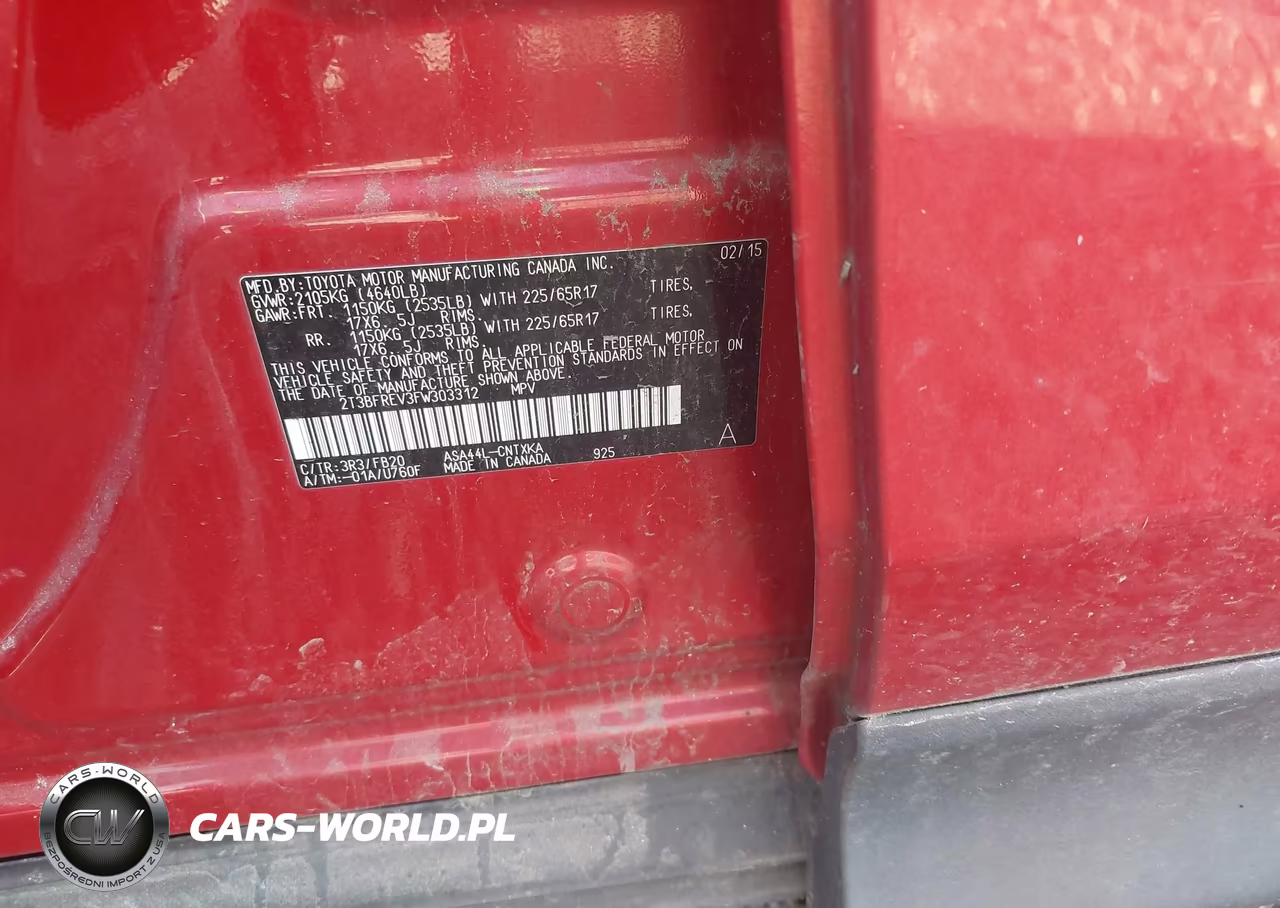 2015 Toyota Rav4 Le VIN:2T3BFREV3FW303312 - 9