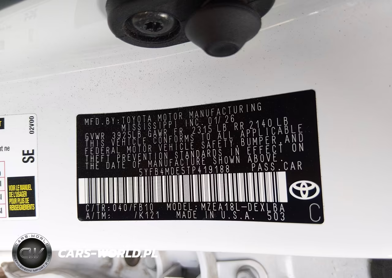 2026 Toyota Corolla Le VIN:5YFB4MDE5TP419188 - 9