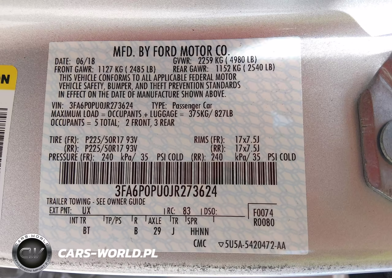 2018 Ford Fusion Energi Se Luxury VIN:3FA6P0PU0JR273624 - 9