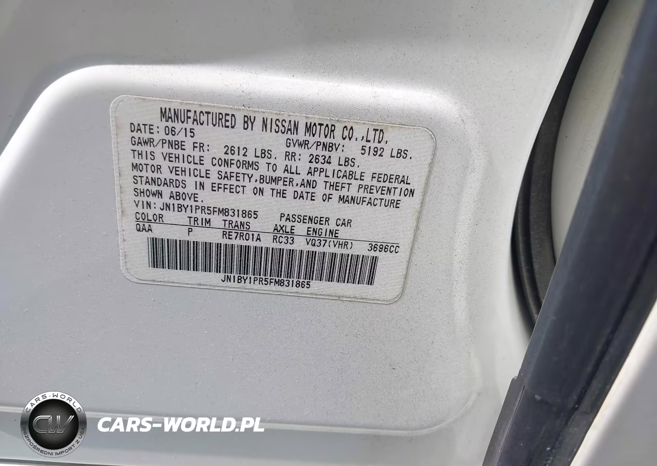 2015 Infiniti Q70L 3.7X VIN:JN1BY1PR5FM831865 - 9