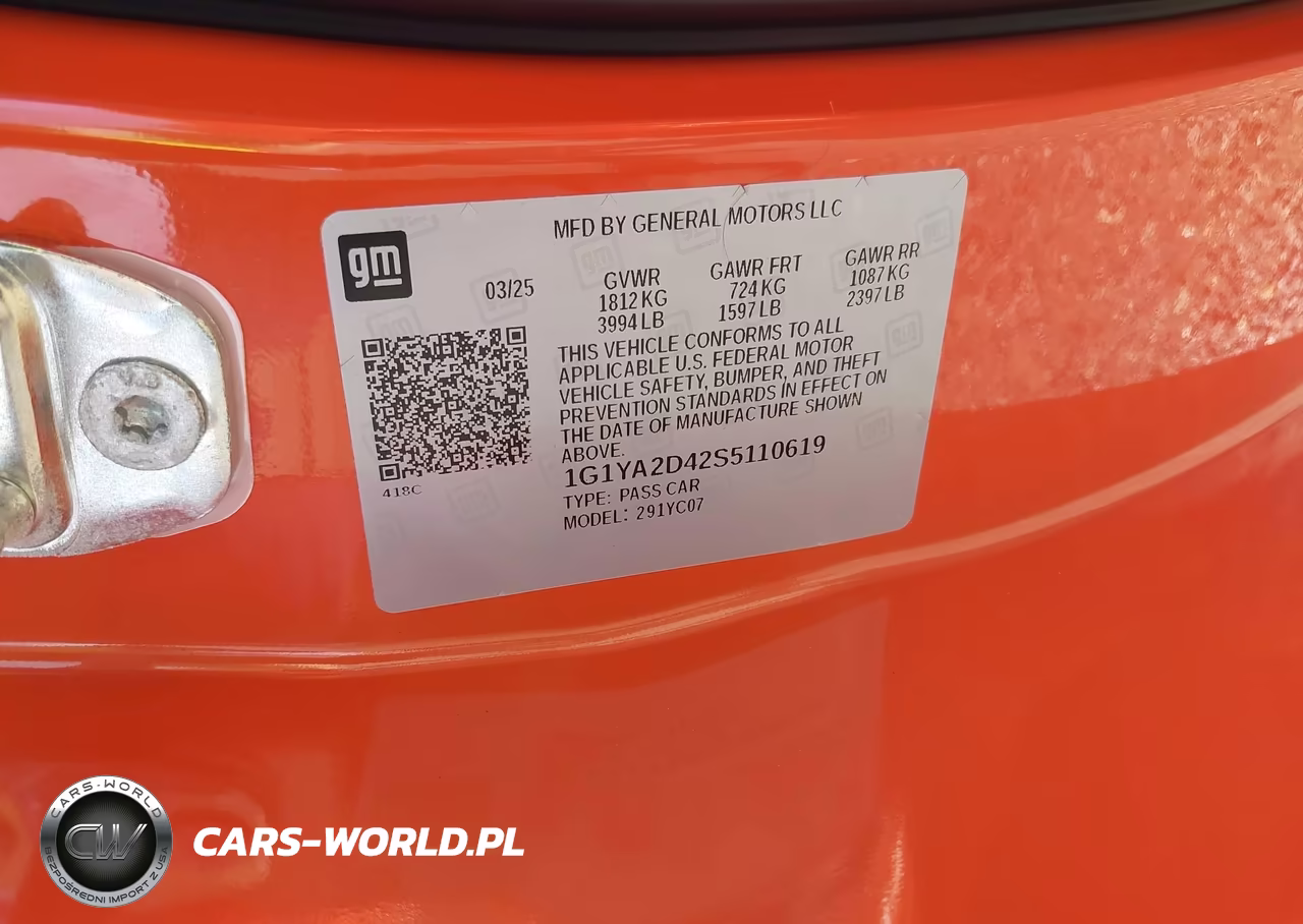 2025 Chevrolet Corvette Stingray Rwd 1Lt VIN:1G1YA2D42S5110619 - 9