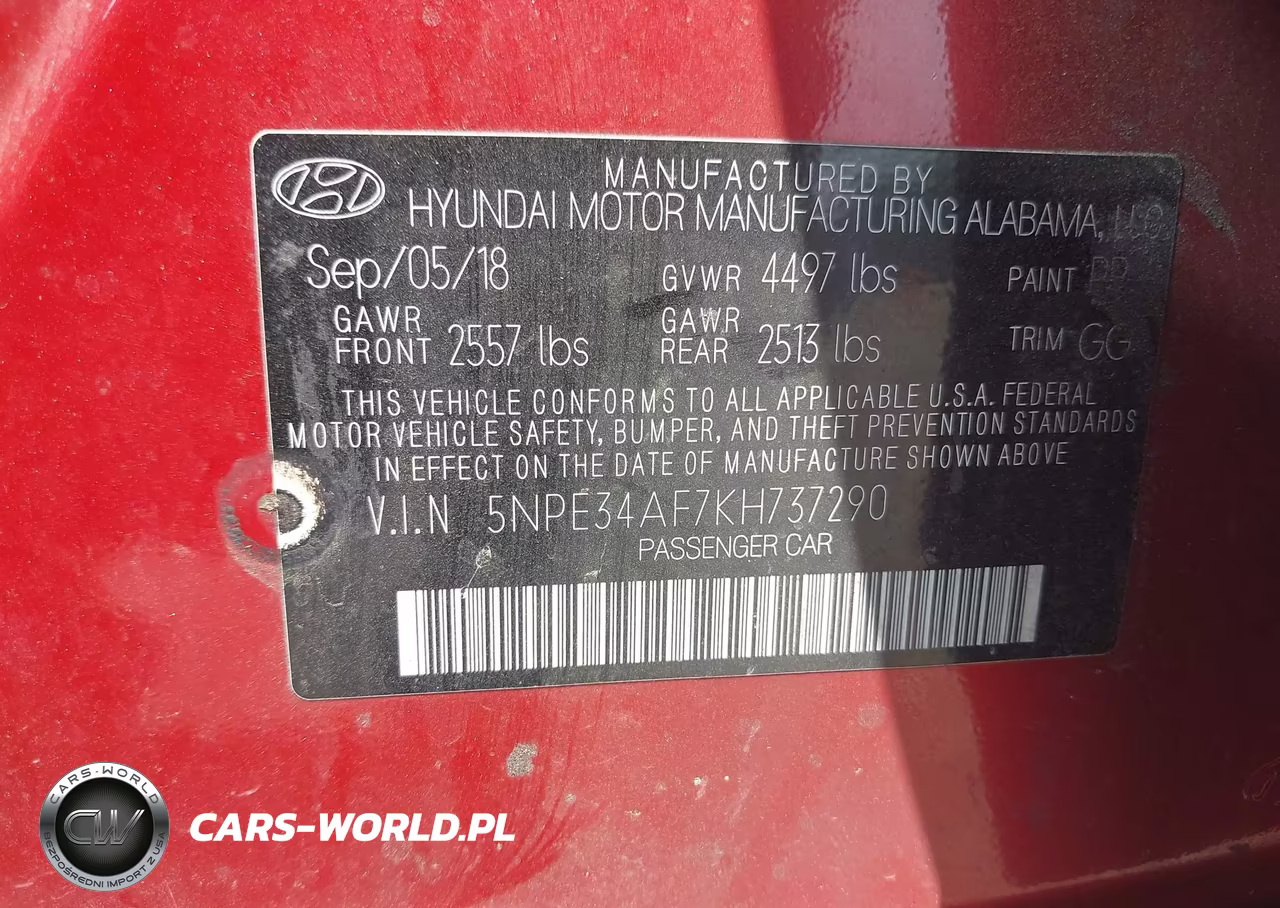 2019 Hyundai Sonata Sel VIN:5NPE34AF7KH737290 - 9
