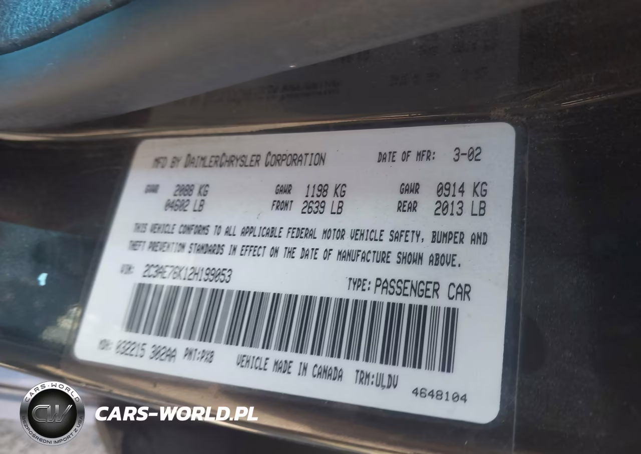 2002 Chrysler 300M Special Edition VIN:2C3AE76K12H199053 - 9