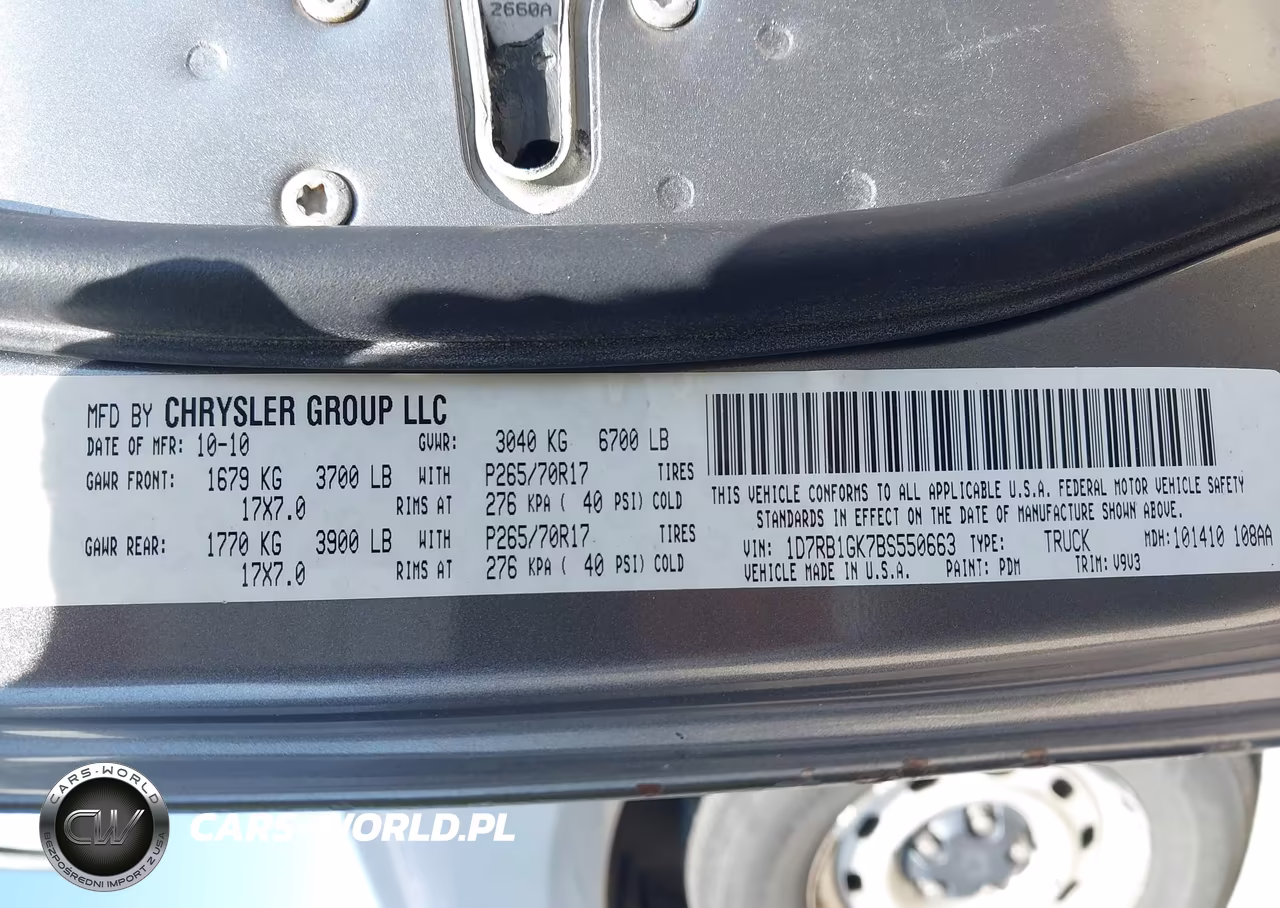 2011 Ram Ram 1500 St VIN:1D7RB1GK7BS550663 - 9