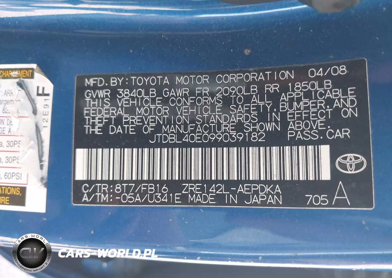 2009 Toyota Corolla Le VIN:JTDBL40E099039182 - 9