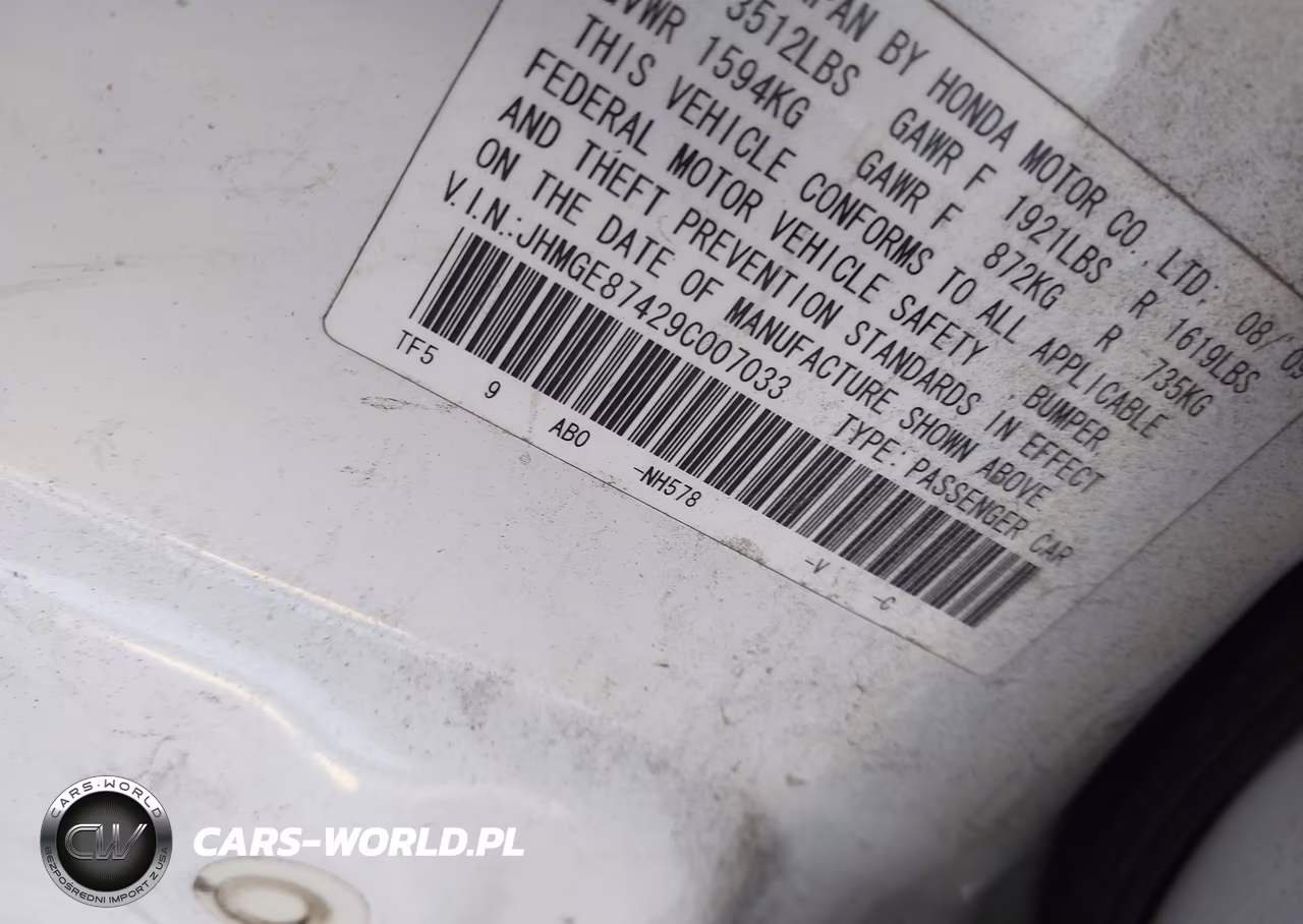 2009 Honda Fit Sport VIN:JHMGE87429C007033 - 9