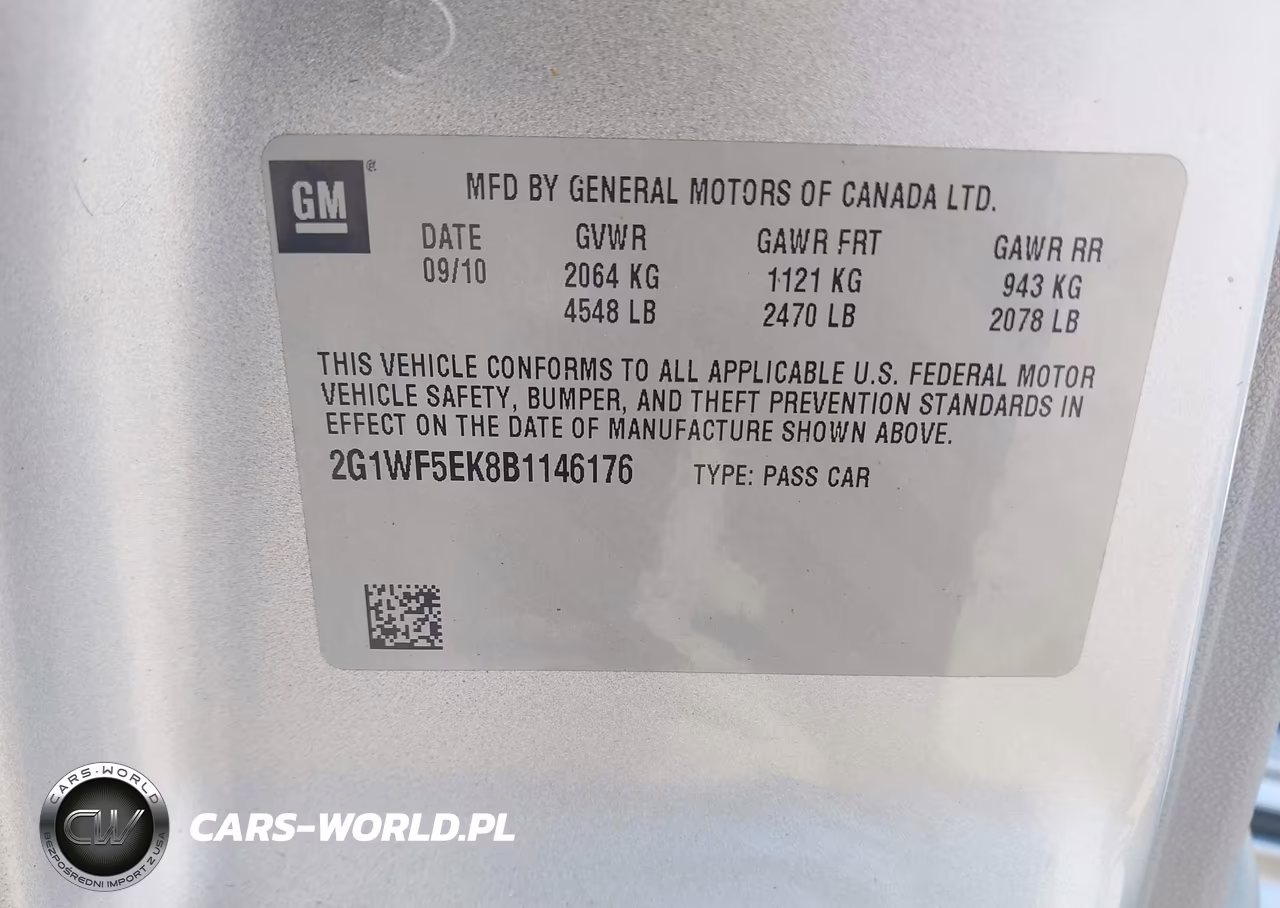 2011 Chevrolet Impala Ls VIN:2G1WF5EK8B1146176 - 9