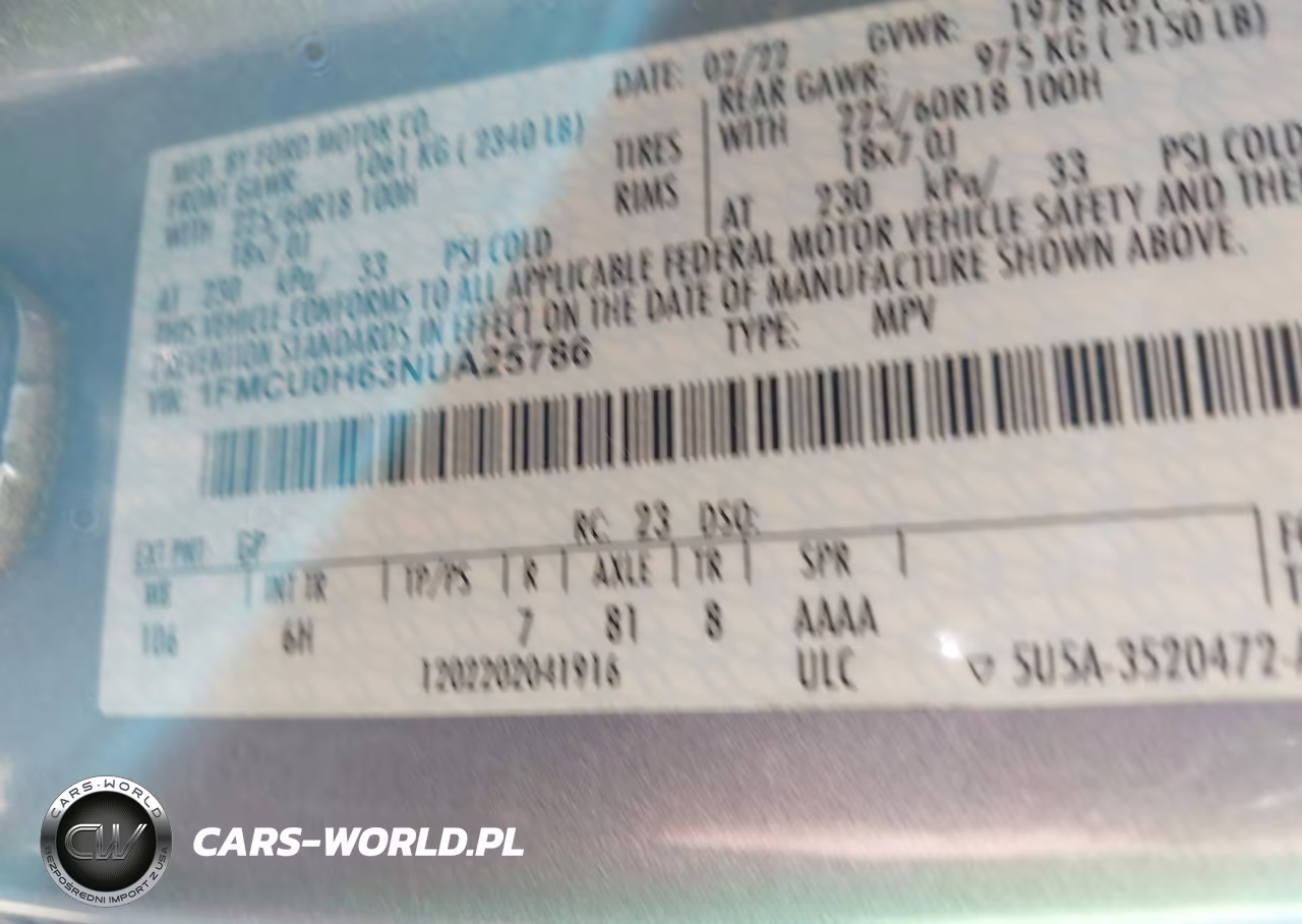 2022 Ford Escape Sel VIN:1FMCU0H63NUA25786 - 9