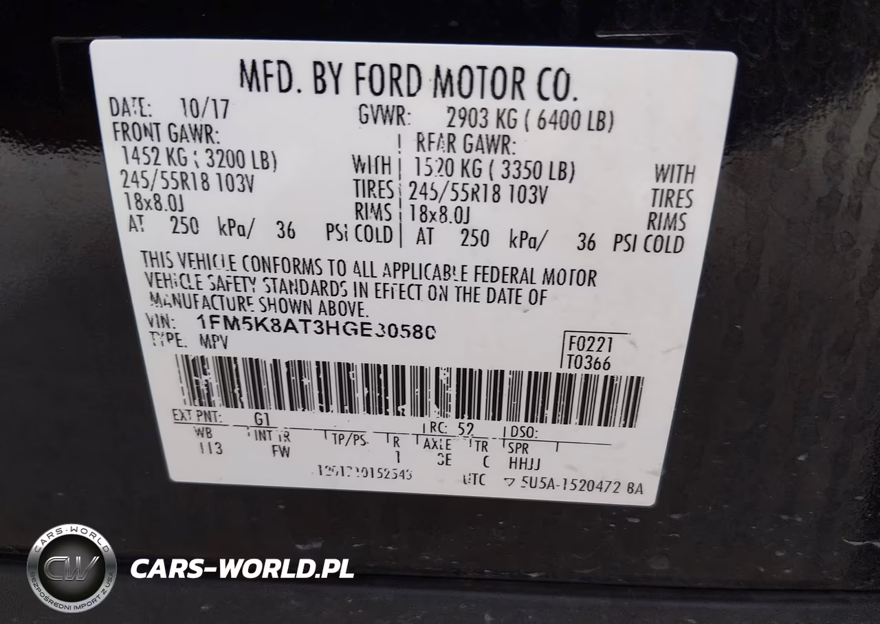 2017 Ford Utility Police Interceptor VIN:1FM5K8AT3HGE30580 - 9