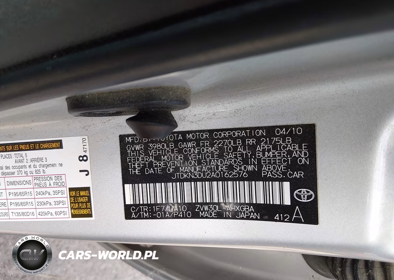 2010 Toyota Prius Iv VIN:JTDKN3DU2A0162576 - 9