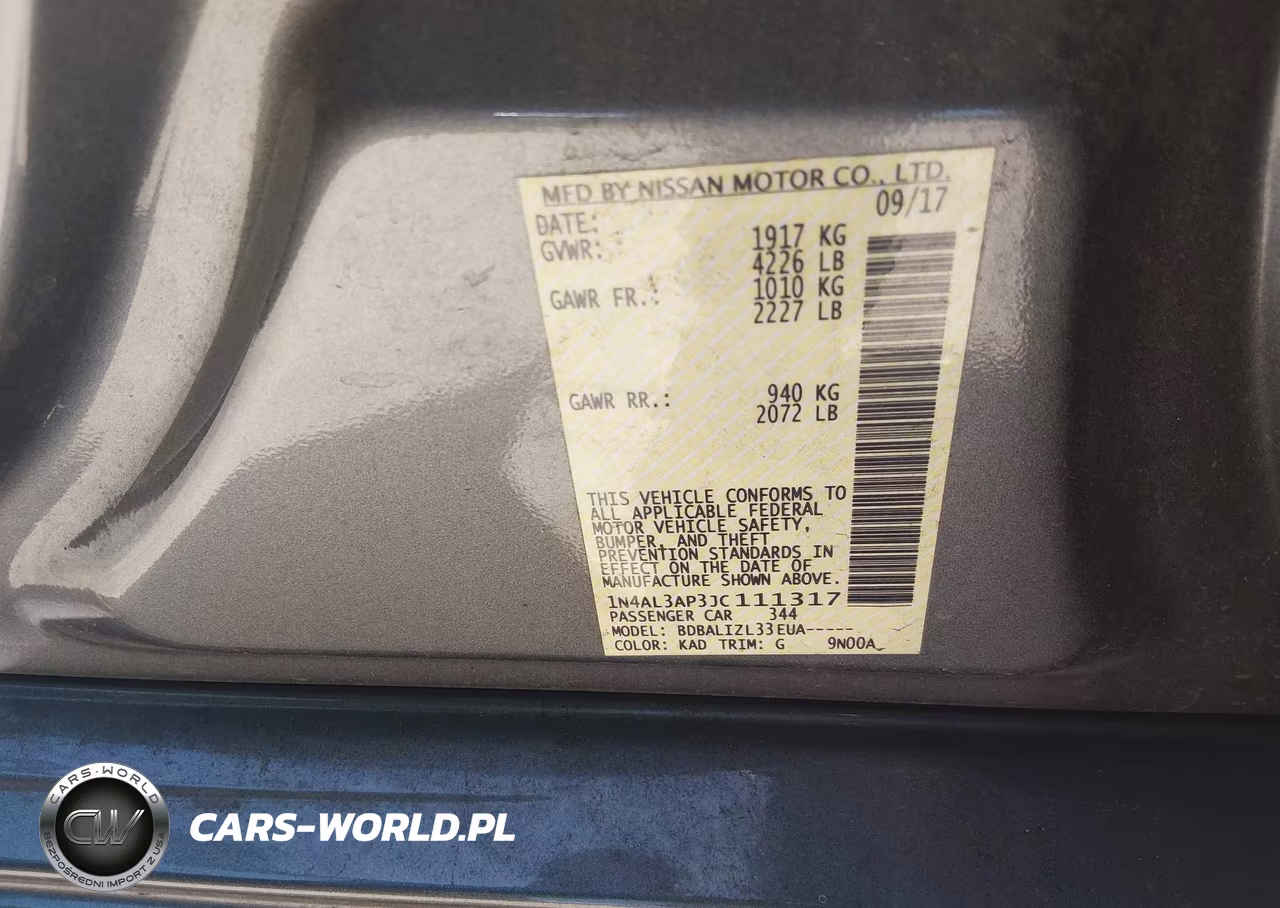 2018 Nissan Altima 2.5 Sv VIN:1N4AL3AP3JC111317 - 9