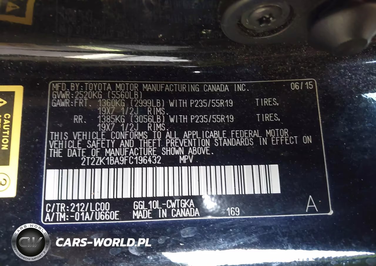 2015 Lexus Rx 350 VIN:2T2ZK1BA9FC196432 - 9