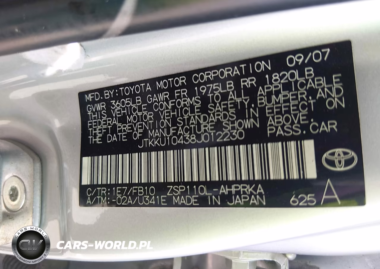 2008 Scion Xd VIN:JTKKU10438J012230 - 9