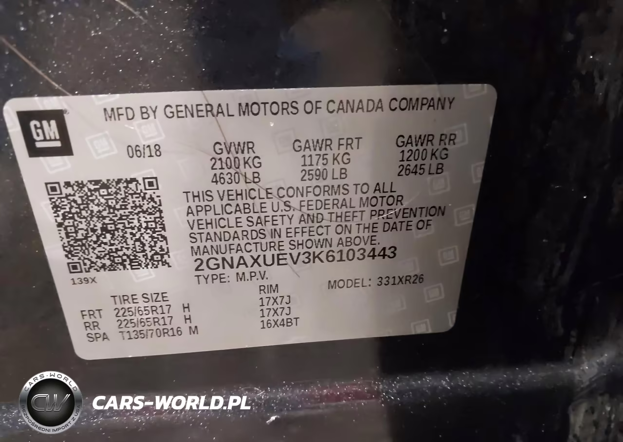 2019 Chevrolet Equinox Lt VIN:2GNAXUEV3K6103443 - 9