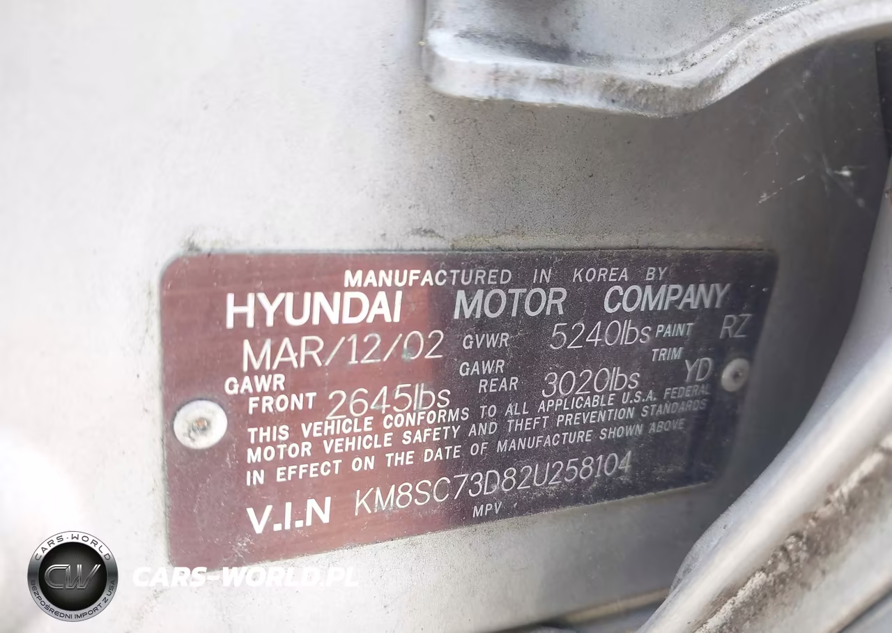 2002 Hyundai Santa Fe Gls-Lx VIN:KM8SC73D82U258104 - 9