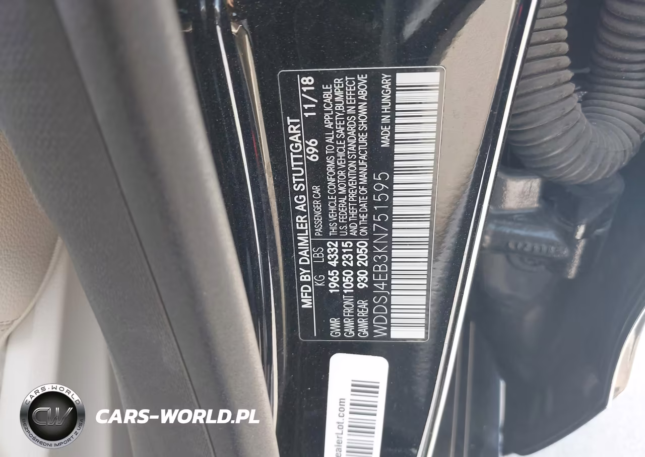 2019 Mercedes-Benz Cla 250 VIN:WDDSJ4EB3KN751595 - 9