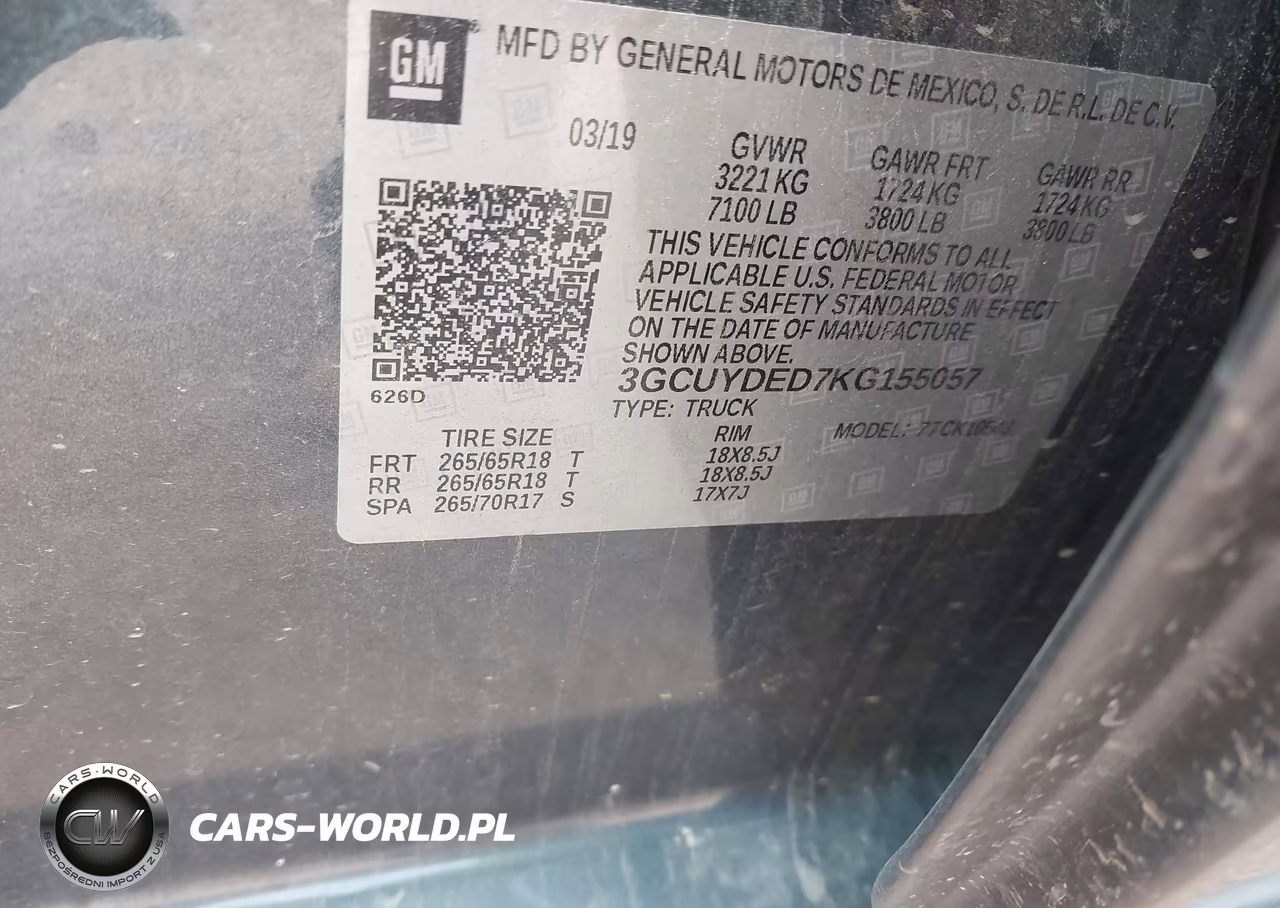 2019 Chevrolet Silverado 1500 Lt VIN:3GCUYDED7KG155057 - 9