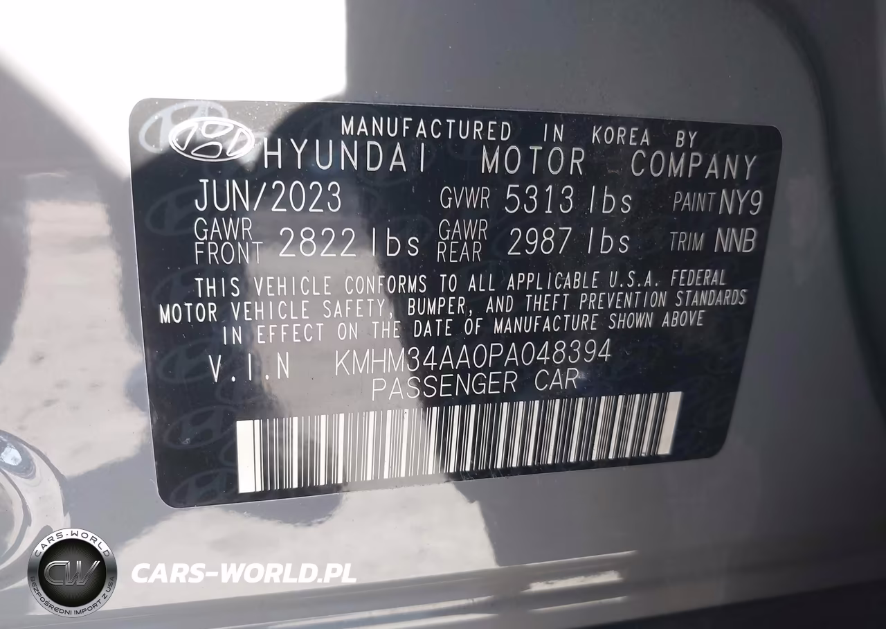 2023 Hyundai Ioniq 6 Sel VIN:KMHM34AA0PA048394 - 9