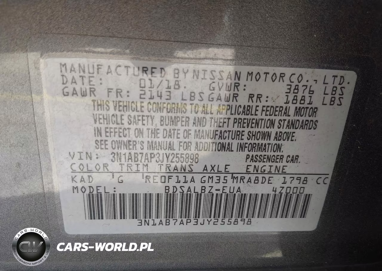 2018 Nissan Sentra S VIN:3N1AB7AP3JY255898 - 9