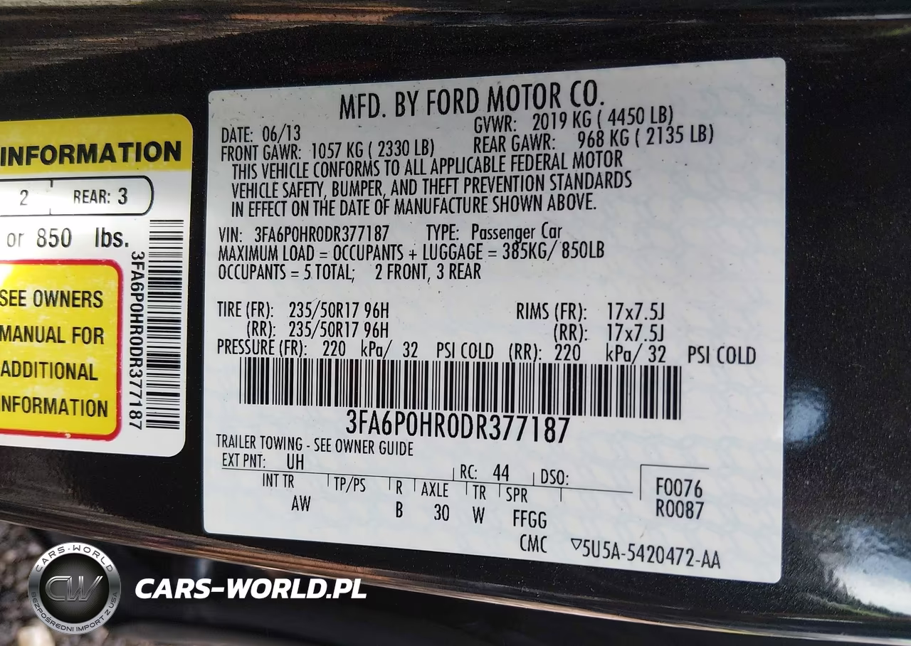 2013 Ford Fusion Se VIN:3FA6P0HR0DR377187 - 9