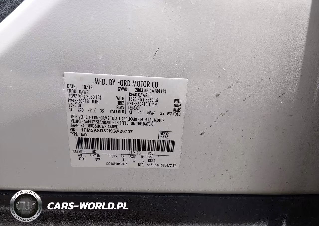 2019 Ford Explorer Xlt VIN:1FM5K8D82KGA20707 - 9