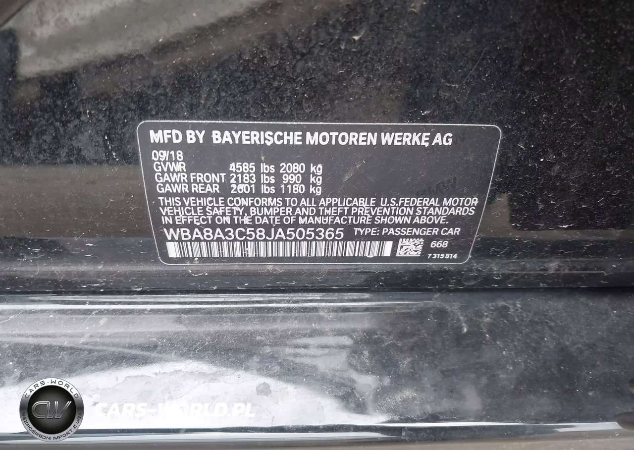 2018 BMW 320I xDrive VIN:WBA8A3C58JA505365 - 9