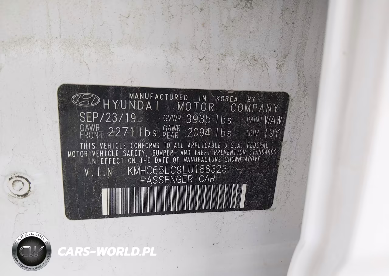 2020 Hyundai Ioniq Hybrid Blue VIN:KMHC65LC9LU186323 - 9