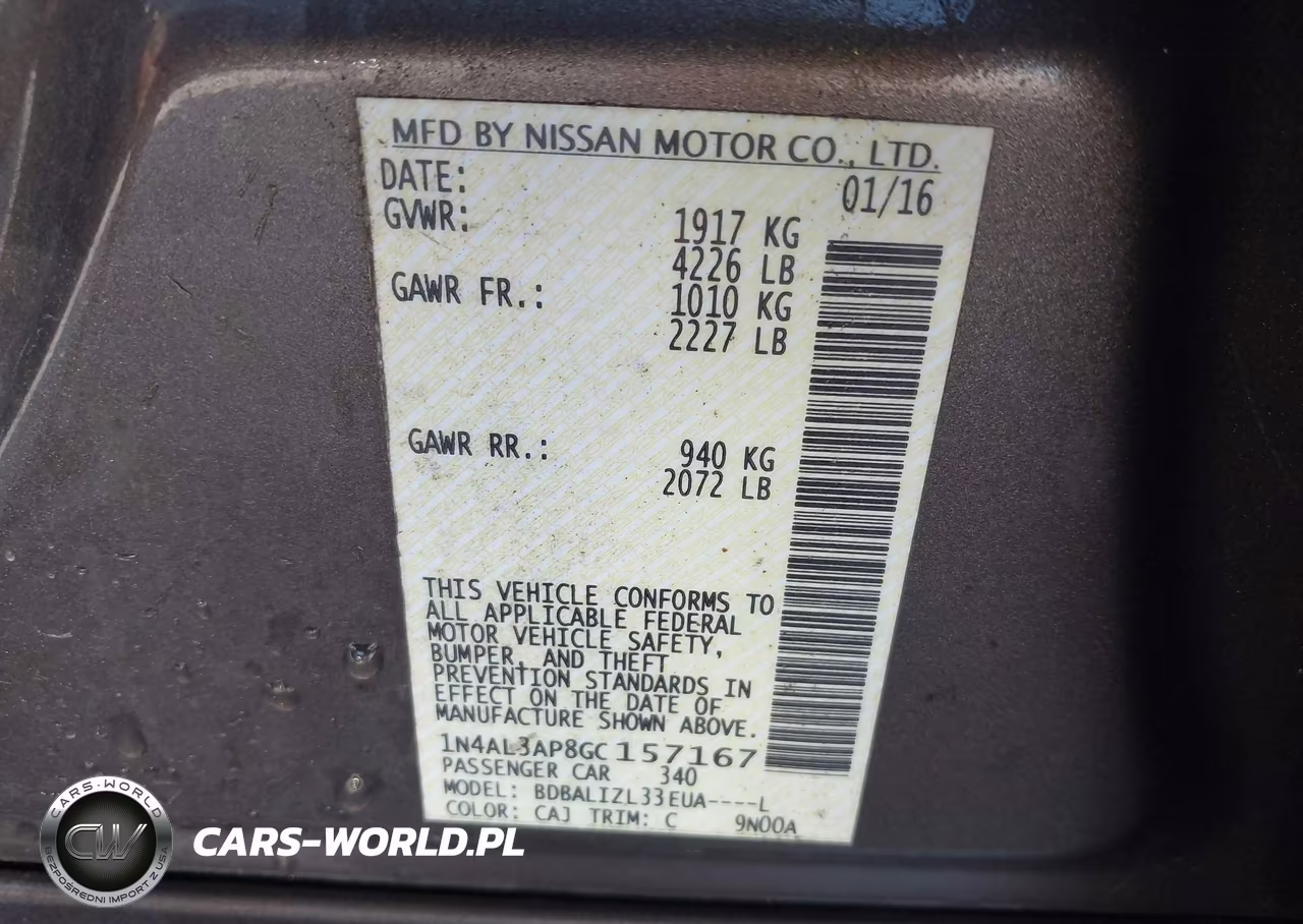 2016 Nissan Altima 2.5 Sv VIN:1N4AL3AP8GC157167 - 9