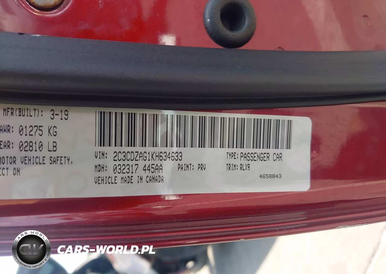2019 Dodge Challenger Sxt VIN:2C3CDZAG1KH634633 - 9