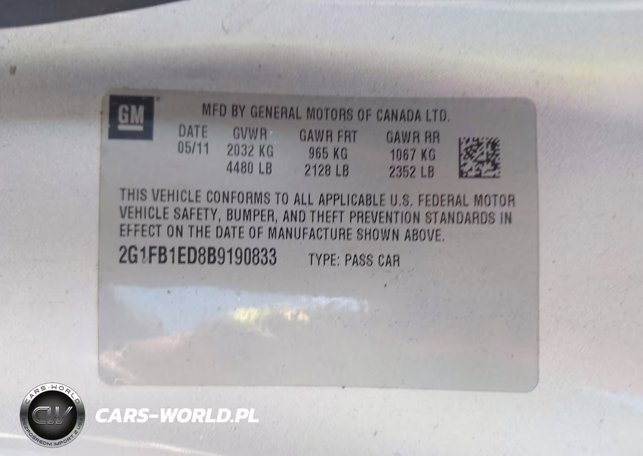 2011 Chevrolet Camaro 1Lt VIN:2G1FB1ED8B9190833 - 9