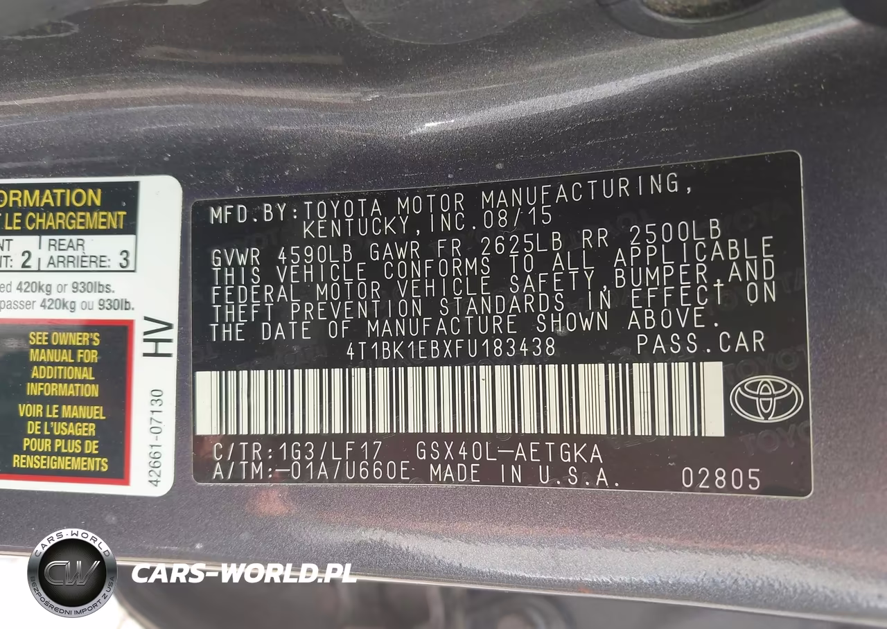 2015 Toyota Avalon Xle Premium VIN:4T1BK1EBXFU183438 - 9