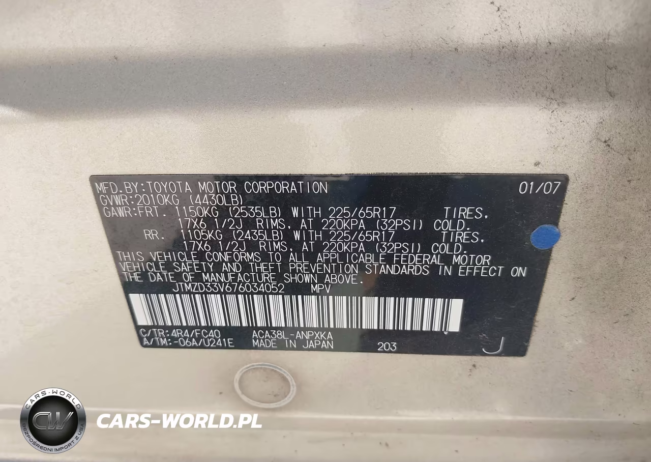 2007 Toyota Rav4 VIN:JTMZD33V676034052 - 9