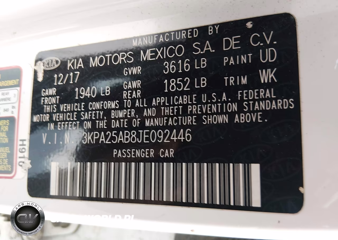 2018 Kia Rio S VIN:3KPA25AB8JE092446 - 9