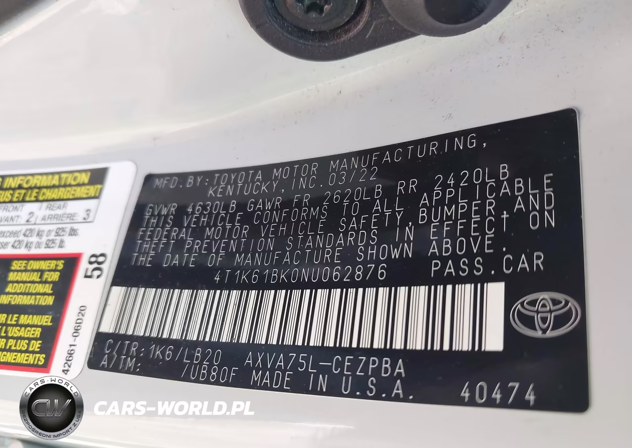 2022 Toyota Camry Xse Awd VIN:4T1K61BK0NU062876 - 9