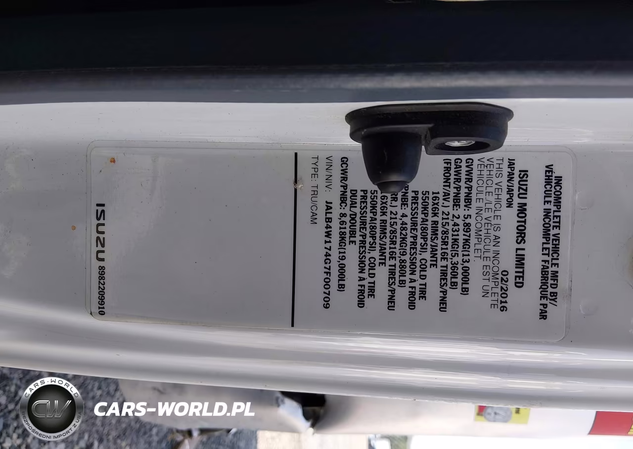 2016 Isuzu Npr Dsl Reg At VIN:JALB4W174G7F00709 - 8