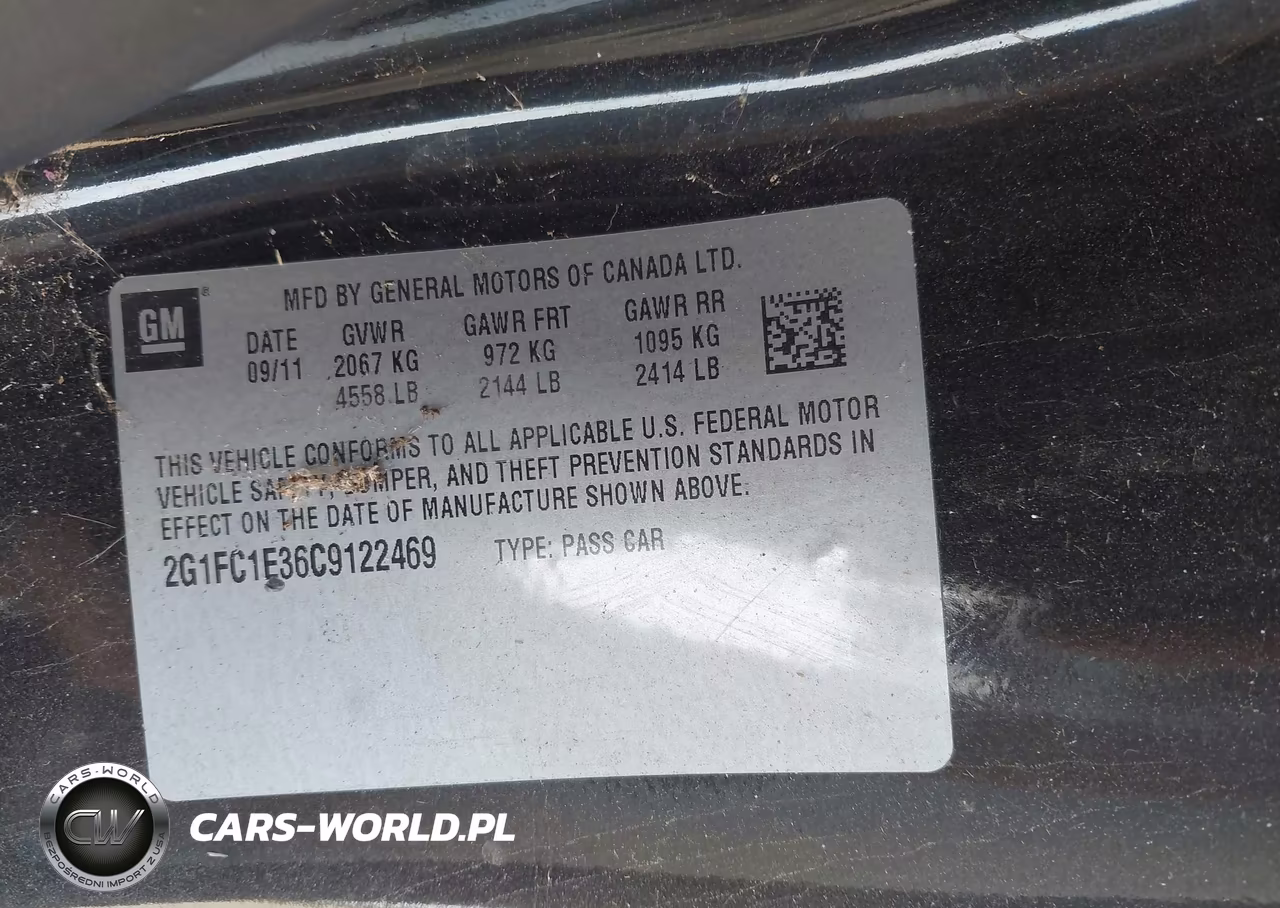 2012 Chevrolet Camaro 2Lt VIN:2G1FC1E36C9122469 - 9