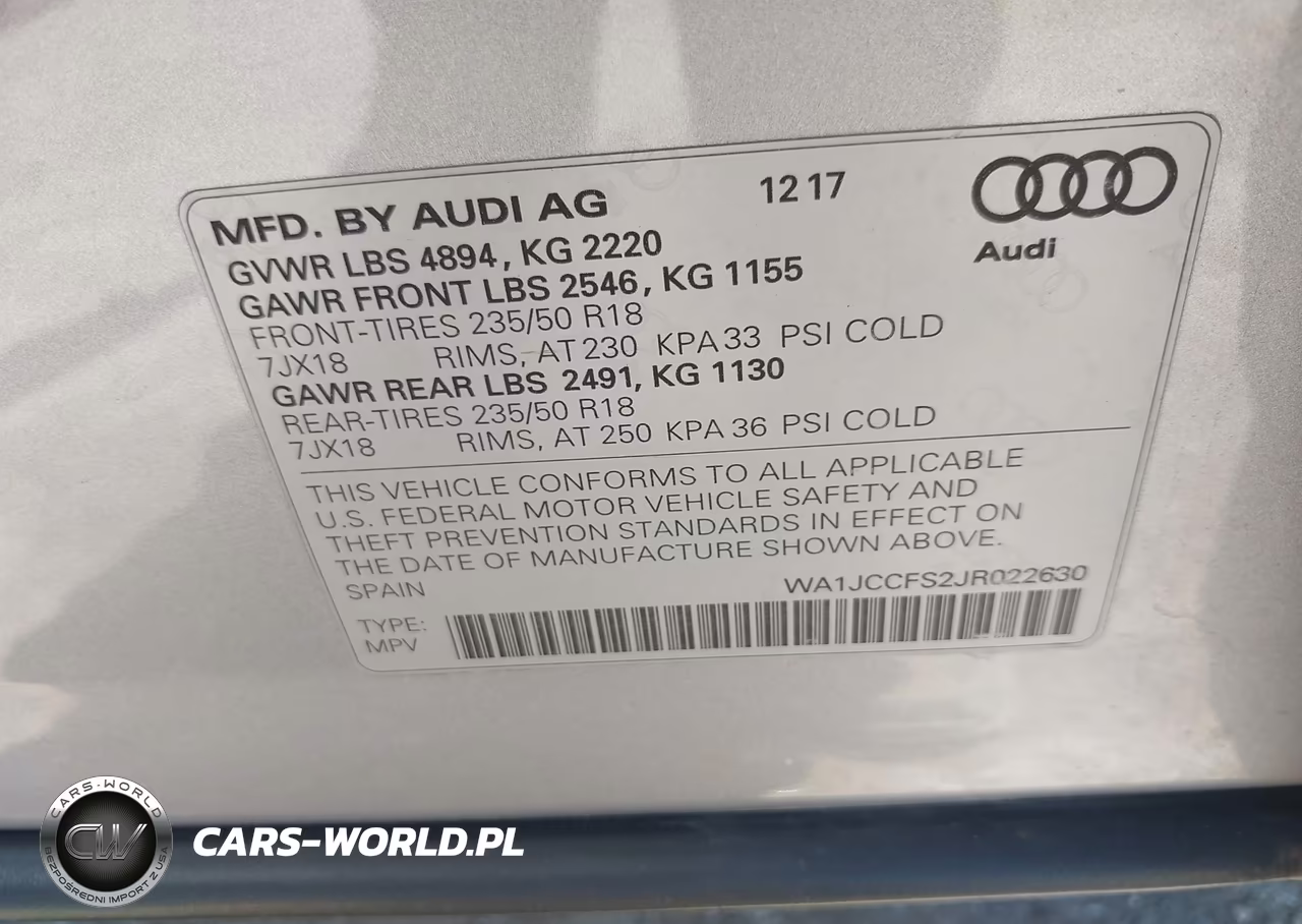 2018 Audi Q3 2.0T Premium VIN:WA1JCCFS2JR022630 - 9