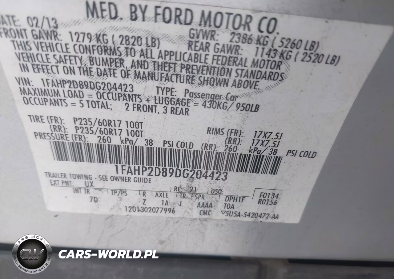 2013 Ford Taurus Se VIN:1FAHP2D89DG204423 - 9