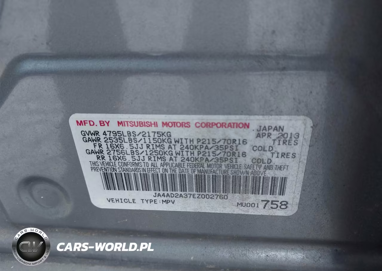 2014 Mitsubishi Outlander Es VIN:JA4AD2A37EZ002760 - 9
