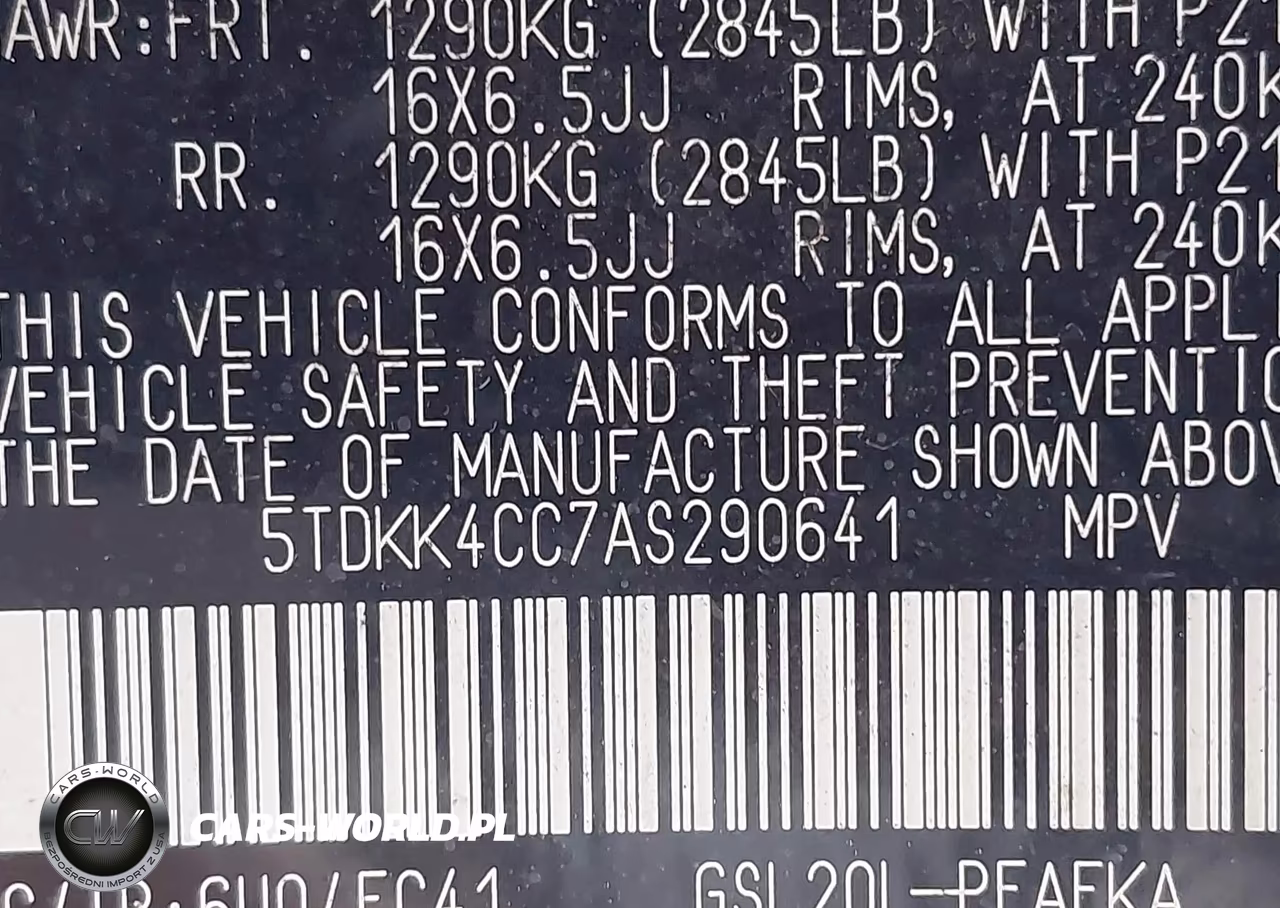 2010 Toyota Sienna Le VIN:5TDKK4CC7AS290641 - 9