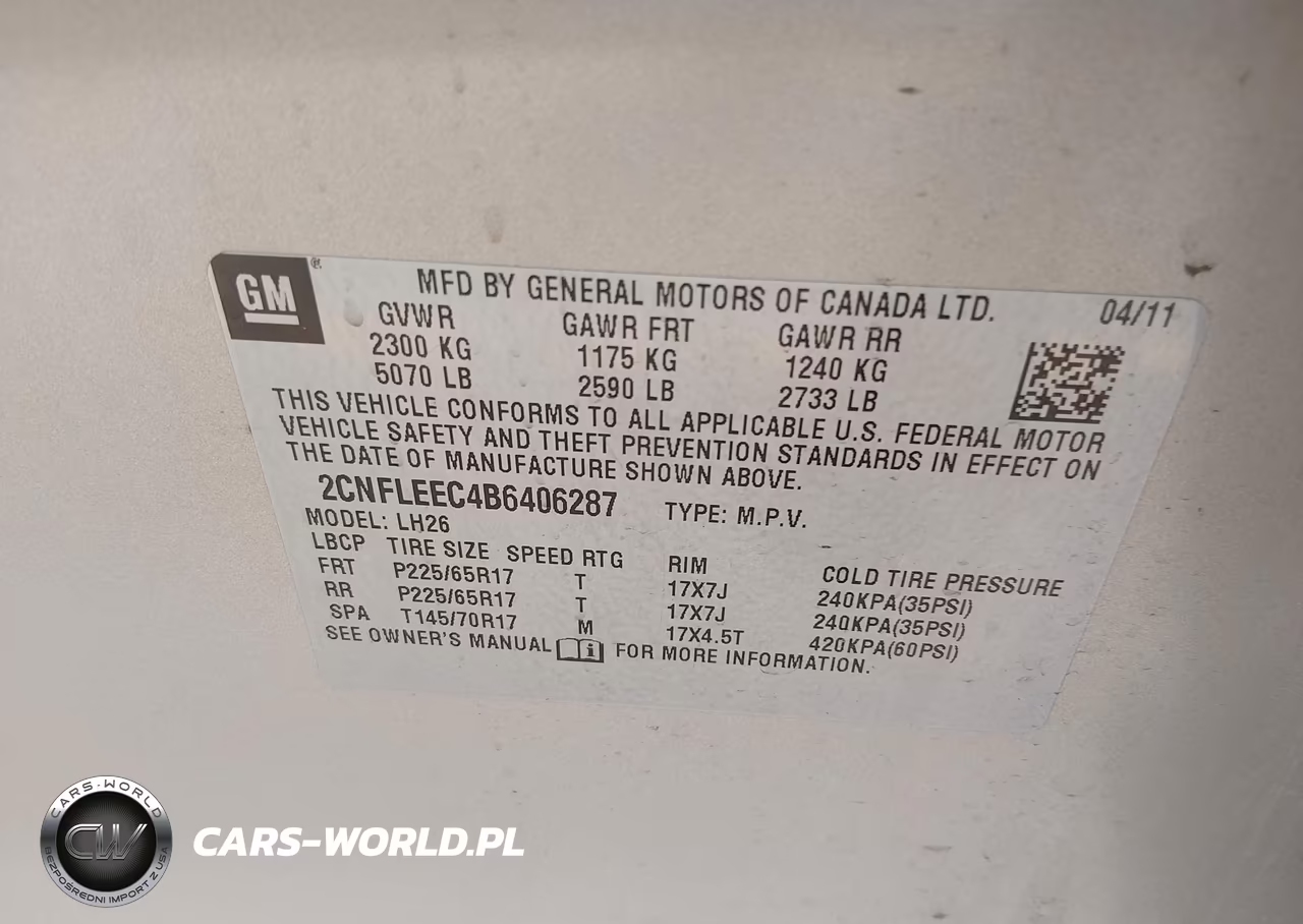 2011 Chevrolet Equinox Lt W-1Lt VIN:2CNFLEEC4B6406287 - 9